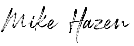 Image of text that reads "Mike Hazen" in a black, cursive font on a white background.